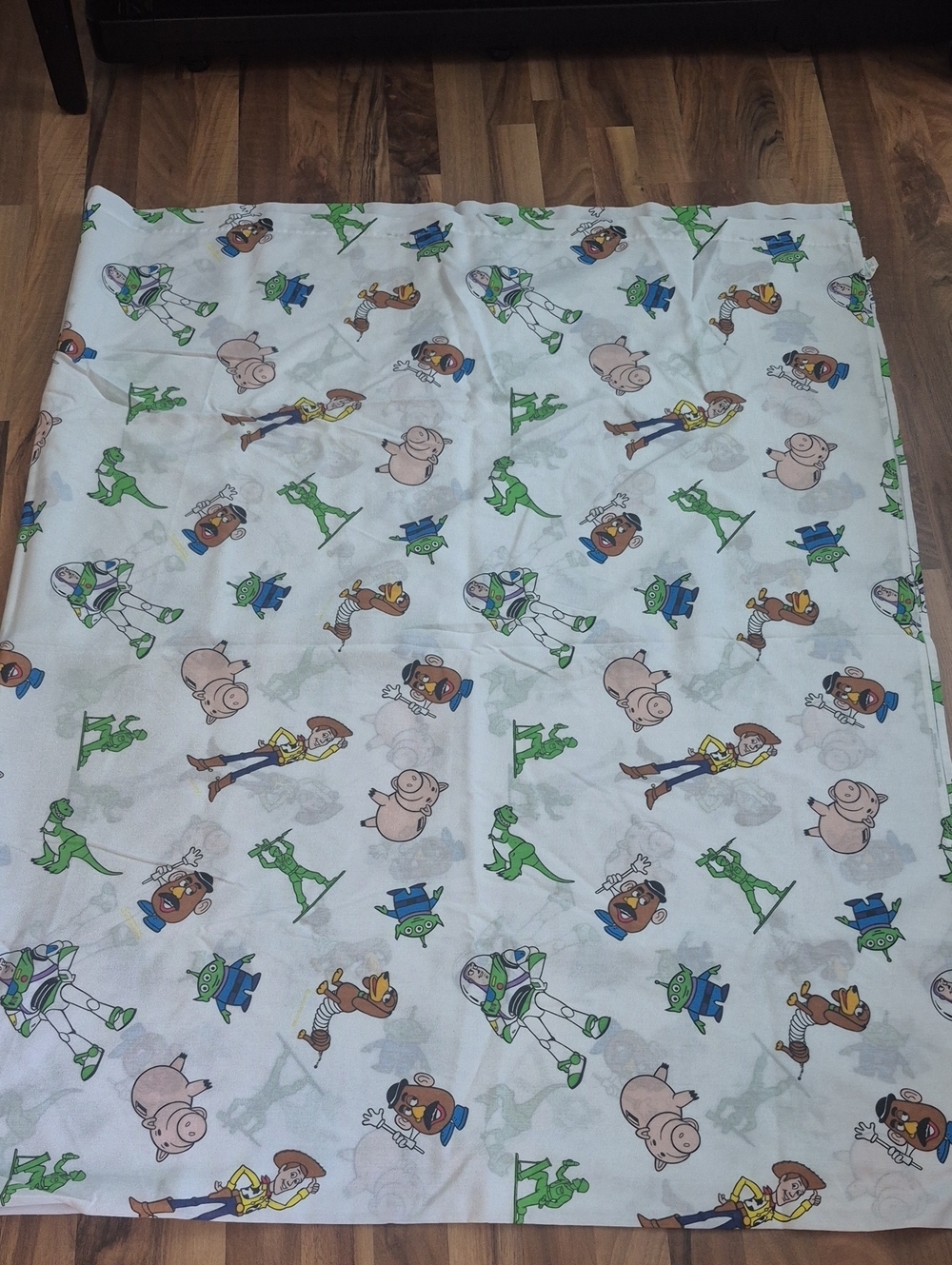 Vintage Disney Pixar Toy Story Double Full Flat Sheet Buzz Woody Rex Hamm